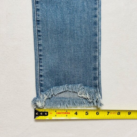 Levis 721 Women's High-Rise Skinny Stretch Blue Denim Jeans Size 16S Raw Hem NWT - Picture 11 of 15